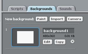 Backgrounds Tab