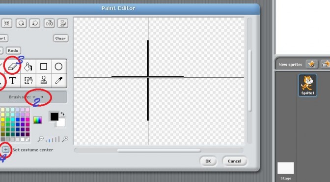 Creating the crosshairs