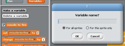 Creating Missile To Fire Variable