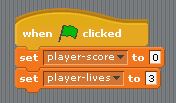 Resetting the scores