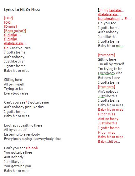 Beginning to Annotate the Lyrics