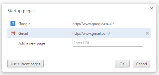 Adding a page to start-up.