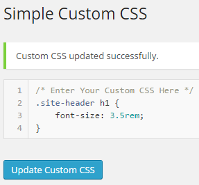 Adding Custom CSS Code to Increase Header Size