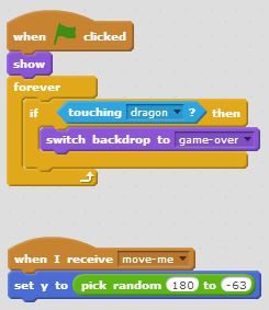 Code to control the lightning bolts