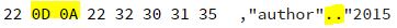 How the file looks with CRLF