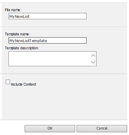 Creating template
