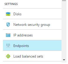 Selecting Endpoints in the settings