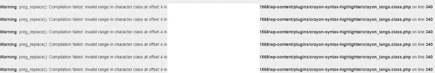 Blog errors