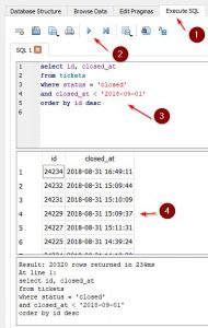 Running the query