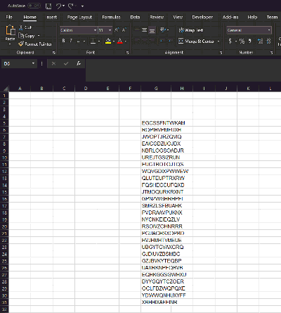 Sorting monospace method