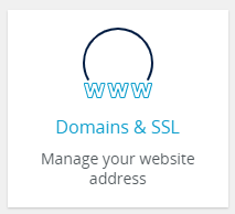 Domains and SSL link