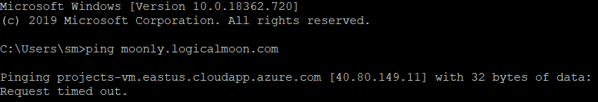 Pinging your new subdomain