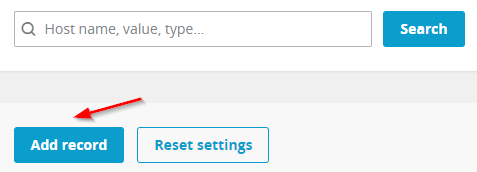 Adding a DNS record