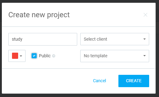 Creating a study project