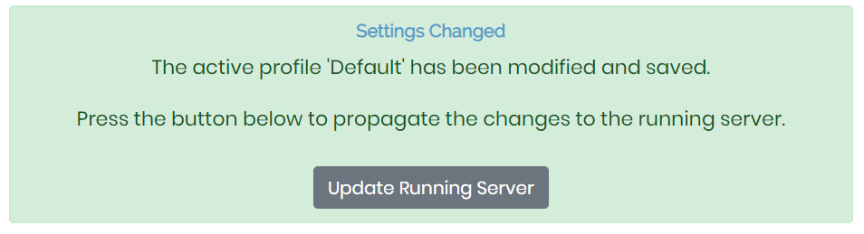Updating the server