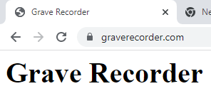 Screen shot of how the site began